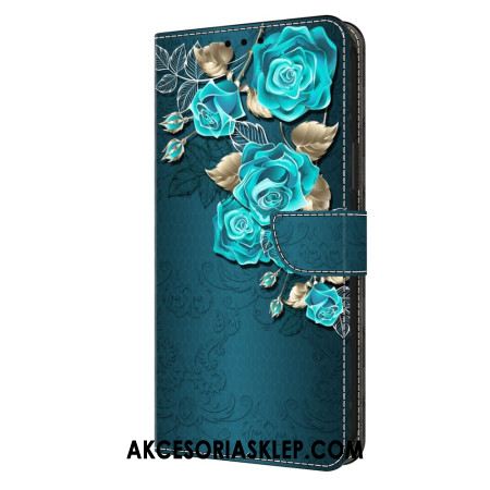 Etui Folio Samsung Galaxy S24 Ultra 5g Niebieskie Róże Etui Ochronne