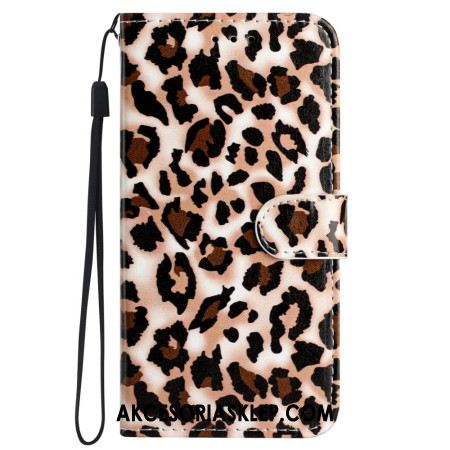 Etui Folio Samsung Galaxy S24 Ultra 5g Pasek W Panterkę Etui Ochronne