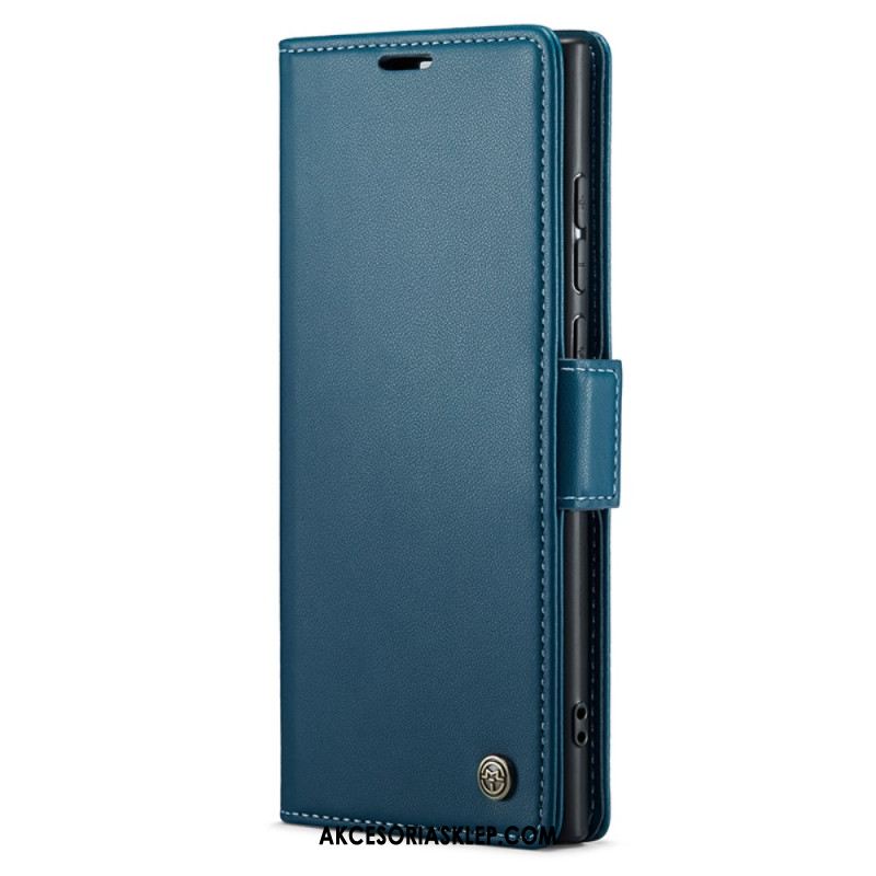 Etui Folio Samsung Galaxy S24 Ultra 5g Tekstura Liczi Caseme Etui Ochronne