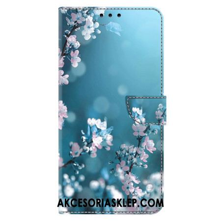 Etui Folio Xiaomi 14 Kwiaty Śliwy Etui Ochronne