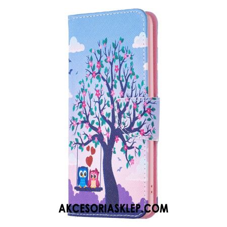 Etui Folio Xiaomi Redmi Note 13 5g Dwie Sowy Na Huśtawce