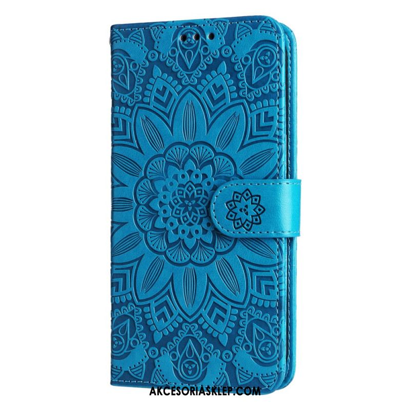 Etui Folio Xiaomi Redmi Note 13 5g Wzór Słonecznika Z Paskiem Etui Ochronne