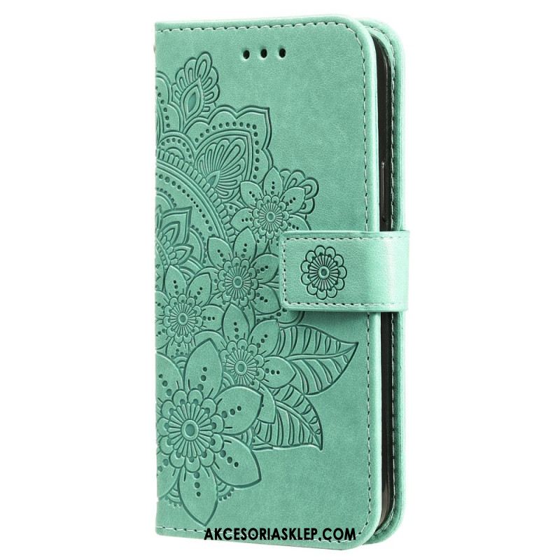 Etui Folio iPhone 16 Nadruk Mandali Z Paskiem