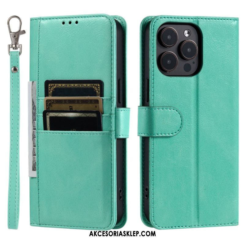 Etui Folio iPhone 16 Pro 6 Posiadaczy Kart Etui Ochronne