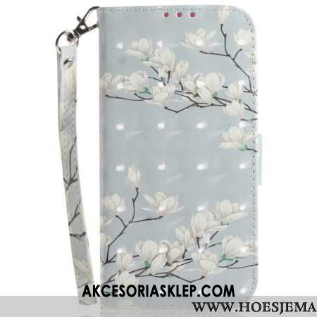 Etui Folio iPhone 16 Pro Max Magnolie Z Paskiem Etui Ochronne