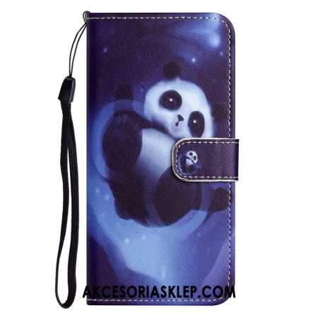 Etui Folio iPhone 16 Pro Max Pasek Kosmicznej Pandy