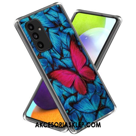 Etui Samsung Galaxy A15 5g CZerwony Motyl