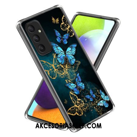 Etui Samsung Galaxy A55 5g Gromada Niebieskich Motyli