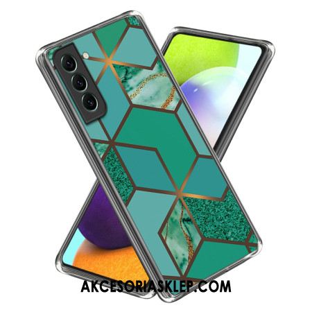 Etui Samsung Galaxy S24 5g Abstrakcyjny Wzór Marmuru W Zielonej Geometrii