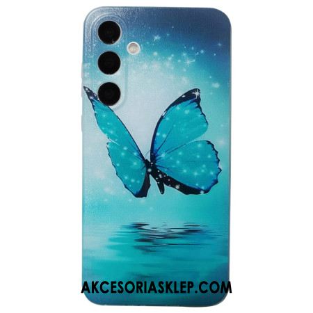 Etui Samsung Galaxy S24 Fe Niebieski Motyl Etui Ochronne