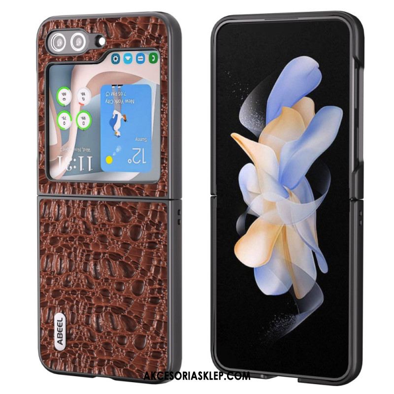 Etui Samsung Galaxy Z Flip 5 Styl Skóry Krokodyla Abeel