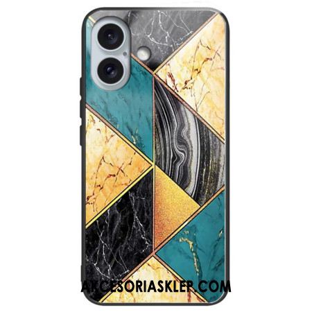 Etui iPhone 16 Plus Wybuch Marmuru Ze Szkła Hartowanego