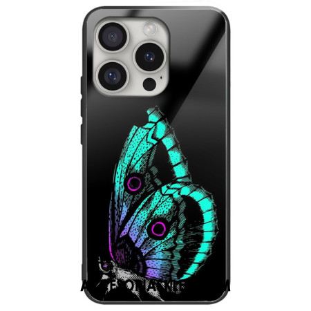 Etui iPhone 16 Pro Max Szkło Hartowane W Kształcie Zielonego Motyla