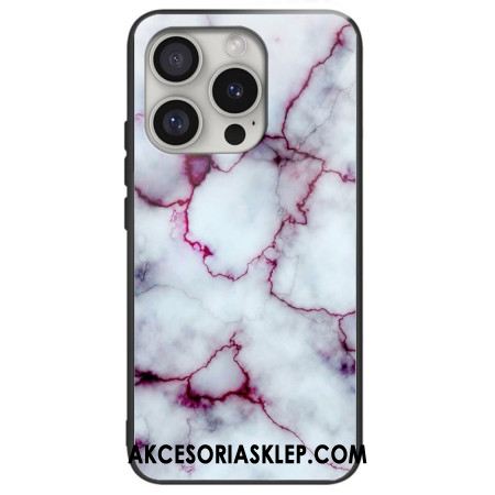 Etui iPhone 16 Pro Max Szkło Hartowane Z Fioletowego Marmuru