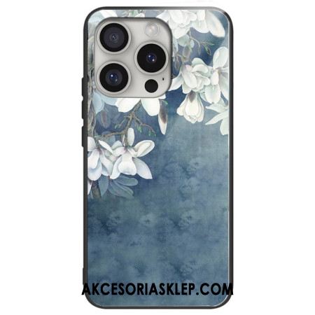 Etui iPhone 16 Pro Max Szkło Hartowane Z Nadrukiem Magnolii Etui Ochronne