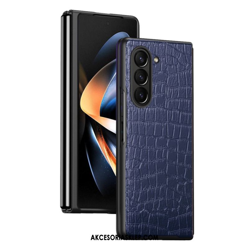 Futerały Samsung Galaxy Z Fold 5 Etui Na Telefon Styl Skóry Krokodyla