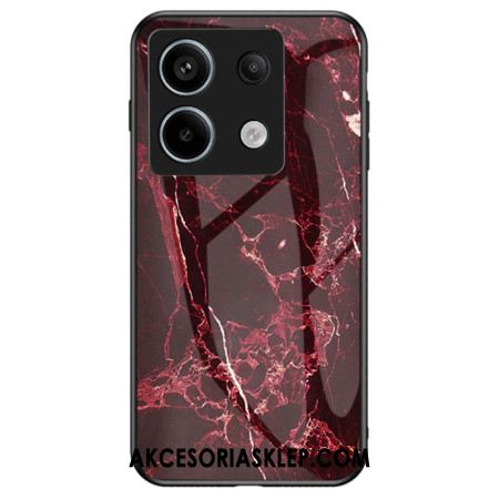 Futerały Xiaomi Redmi Note 13 Pro 5g Etui Na Telefon Szkło Hartowane Z CZerwonego Marmuru